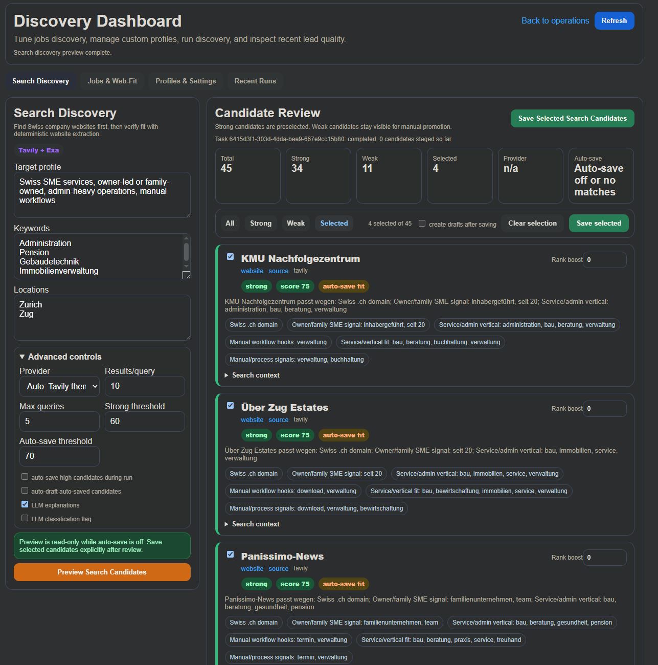 Outreach Automation - cold outreach and prospect dashboard